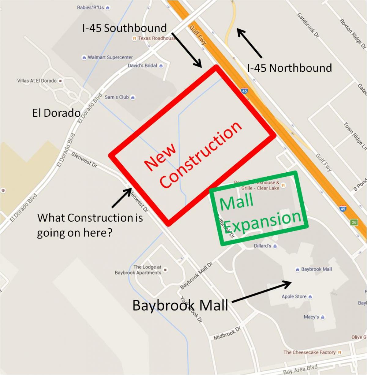 map of Baybrook mall