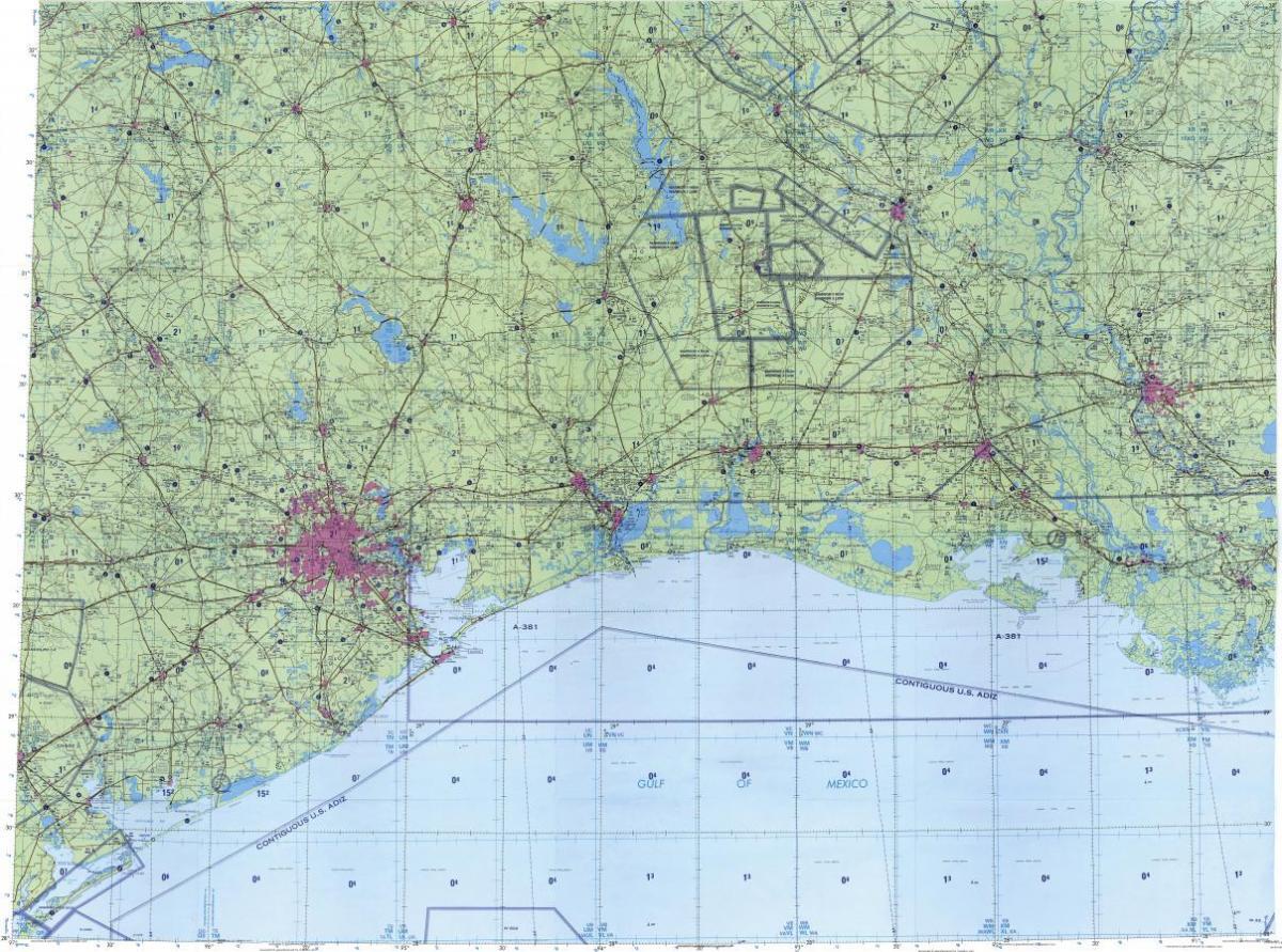 topographic map of Houston