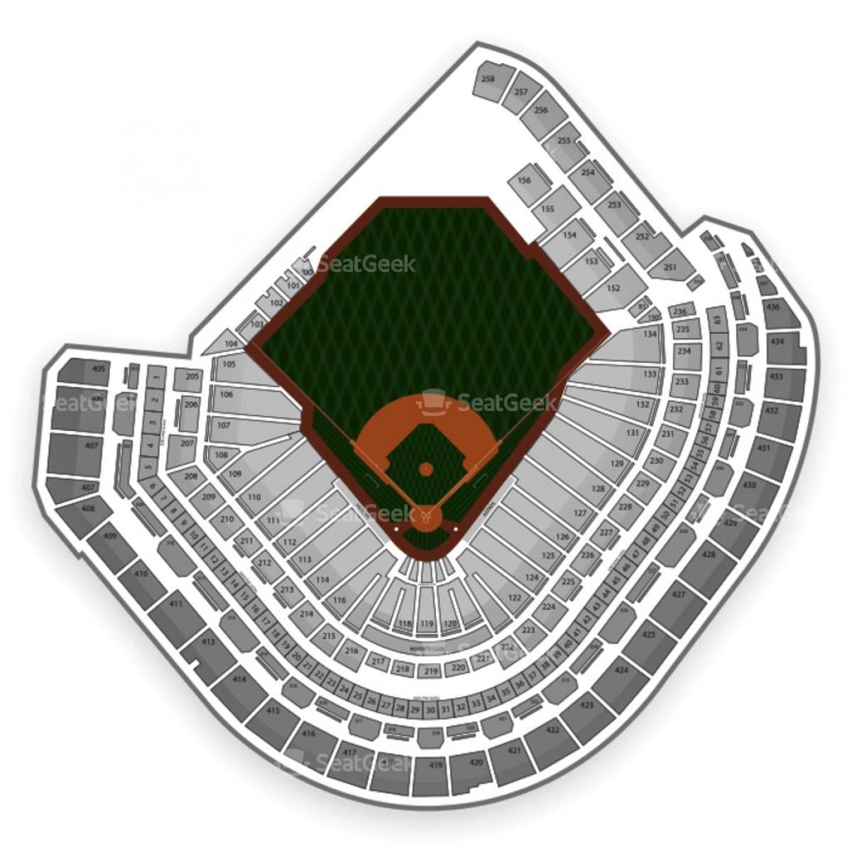 Minute Maid park seating map Map of Minute Maid park seating (Texas