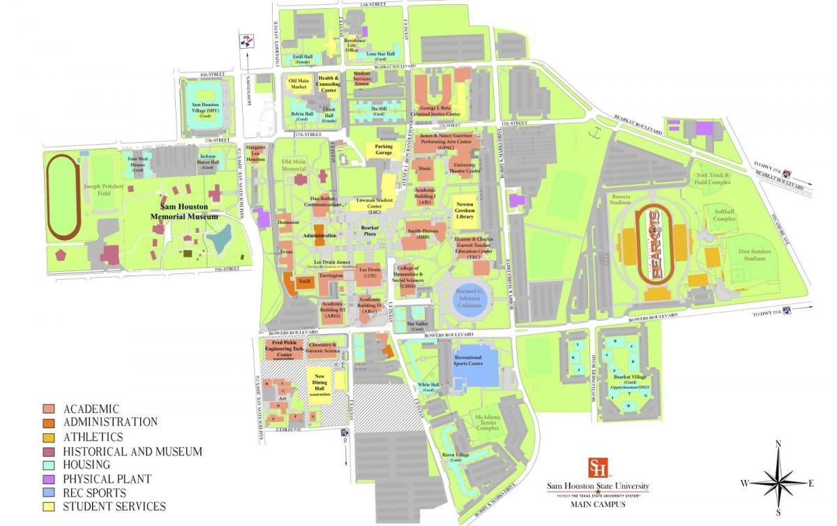 UH map - University of Houston map (Texas - USA)
