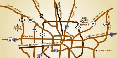 Map of Houston highways