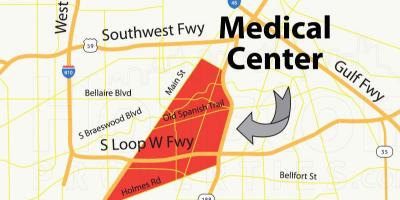 Map of Houston medical center