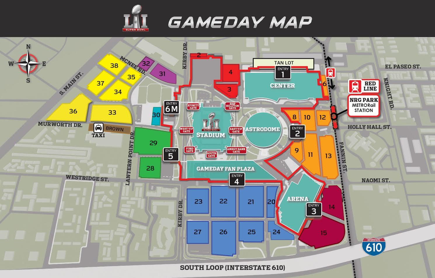 Map Of Texas Stadium Parking - Map of world