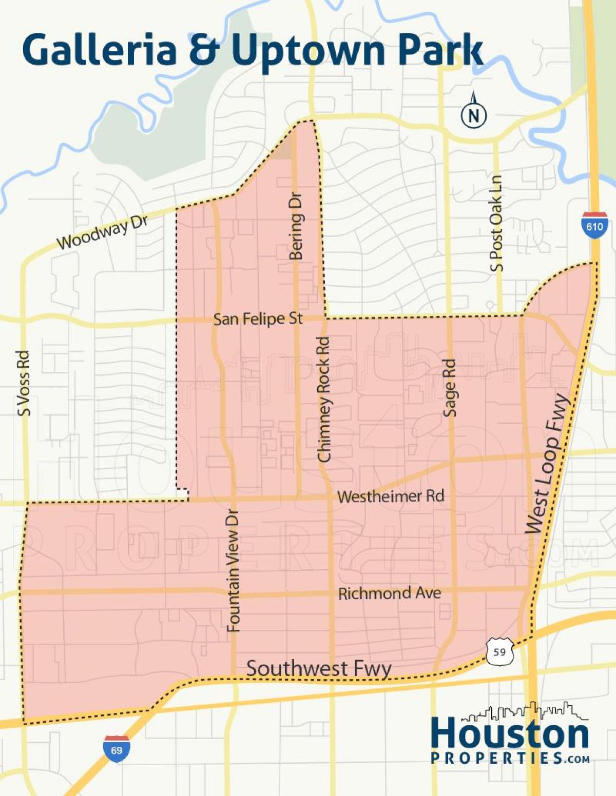 map of Galleria Houston