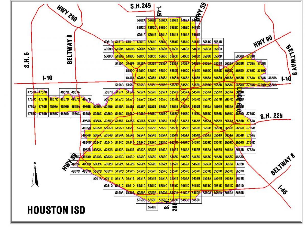 Houston area school district map