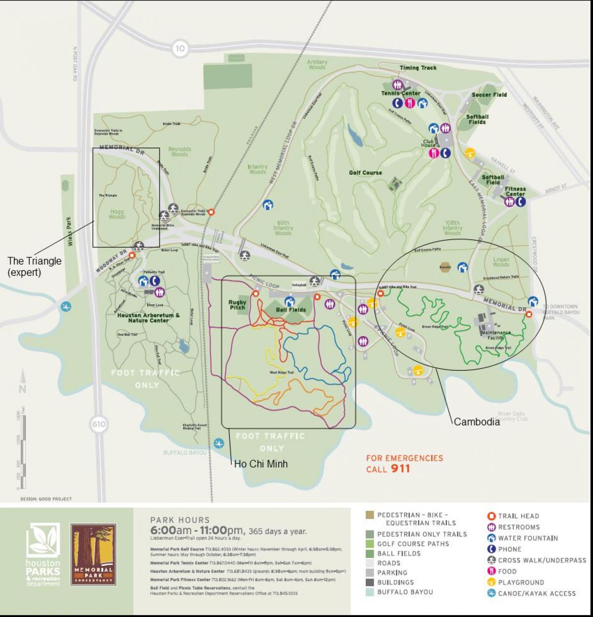 map of Memorial park Houston