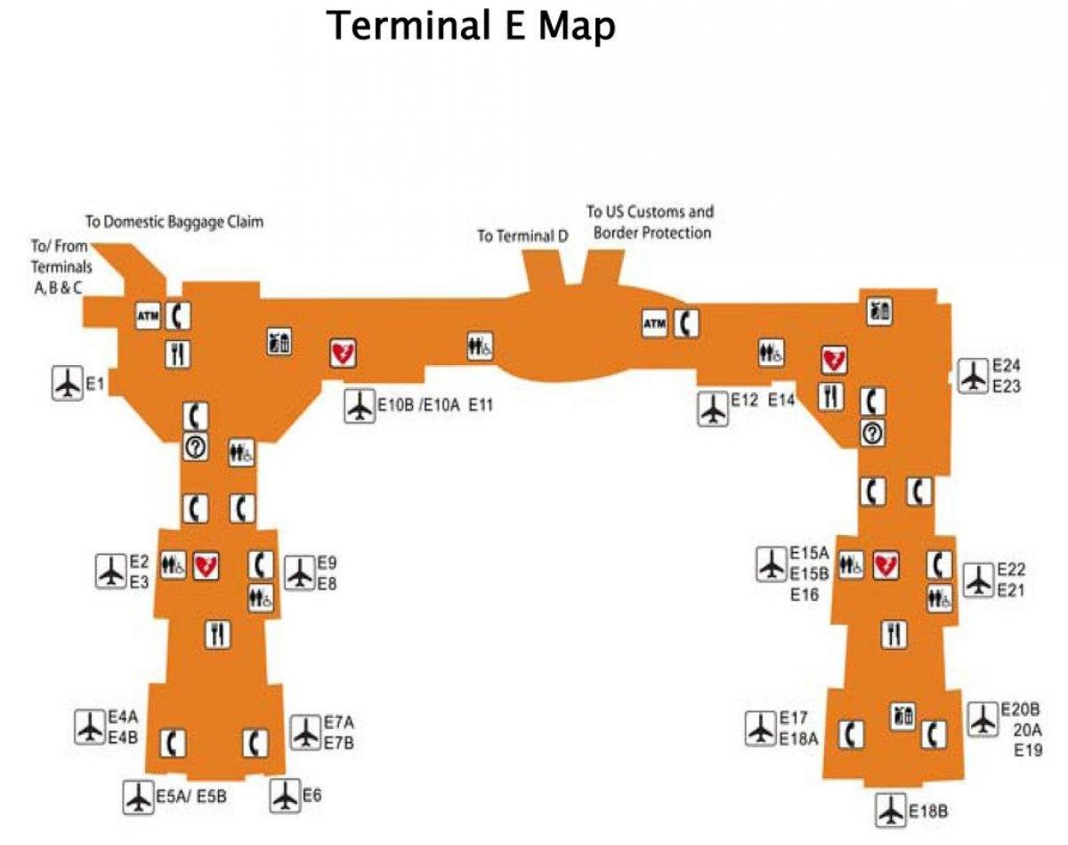 Houston airport terminal e map