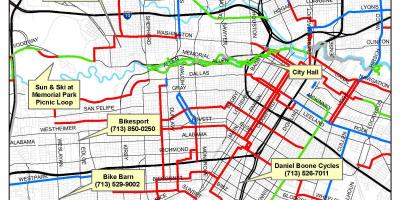 Bike trails Houston map