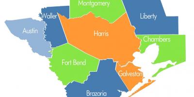 County map of Houston