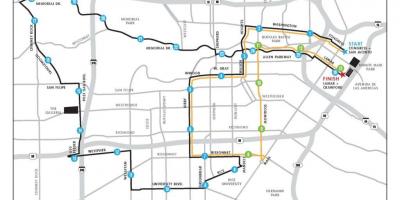 Map of Houston marathon