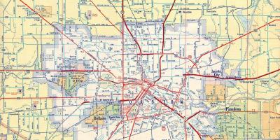 Road map of Houston