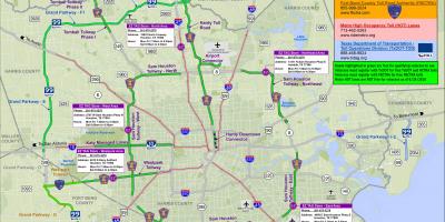 Map of Houston toll roads