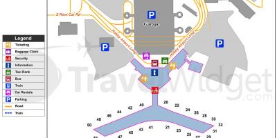 Houston airport terminal a map